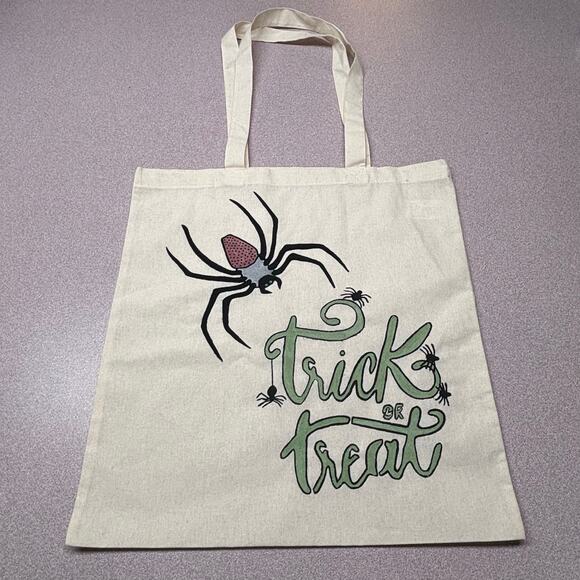 Handmade Halloween Trick-or-Treat Bag – Spider Design Tote for Kids - Picture 1 of 7